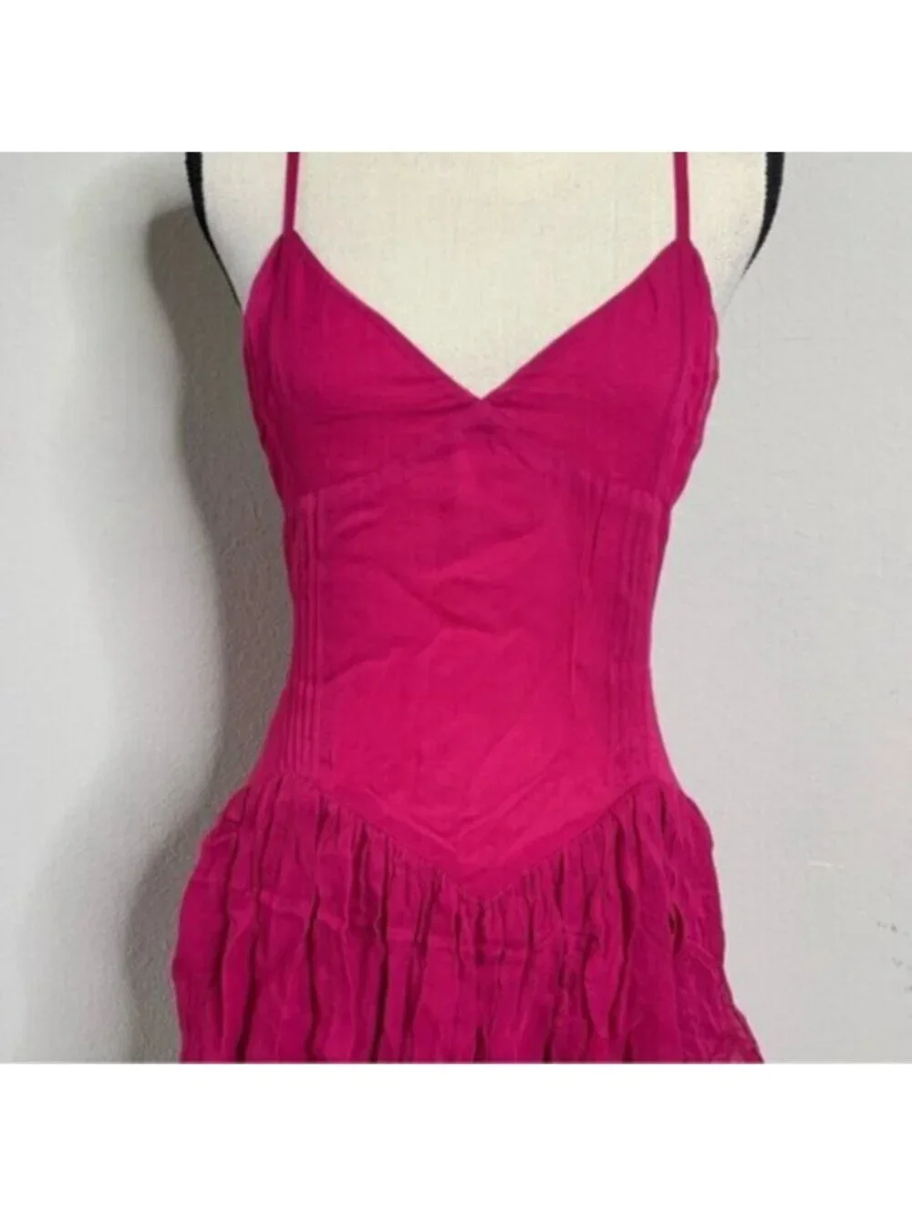 NWT Secret Mission Rasberry Ines Ruffle Mini Dress - Picture 8 of 16